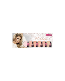DIVA Rubber Basecoat Classic Collection 6x 15 ml PRO