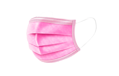 Mondmasker 3-laags met elastiek - Roze