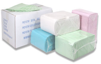 Dental towels div. kleuren 125 stuks
